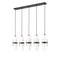 Z-Lite Cayden Linear Chandelier, 5-Light, 4.75in W x 42in L x 16.75in H, Matte Black/Clear, Etched Opal 1946P-5L-MB - alternate 2